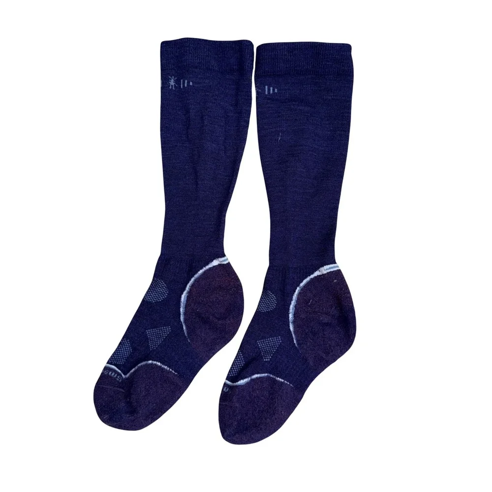 Smartwool PhD Compression Socks Women Small Purple Merino Wool Knee High